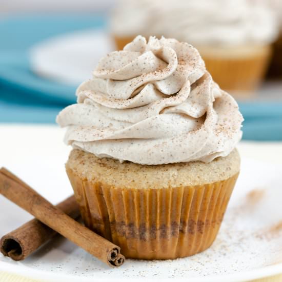 Cinnamon Sugar Swirl Cupcakes