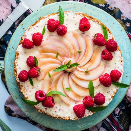 Raspberry Ricotta Ice Cream Pie
