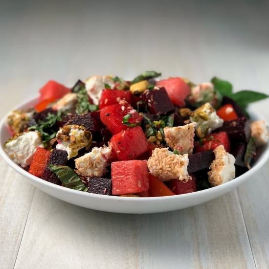 Beet, Basil & Watermelon Salad