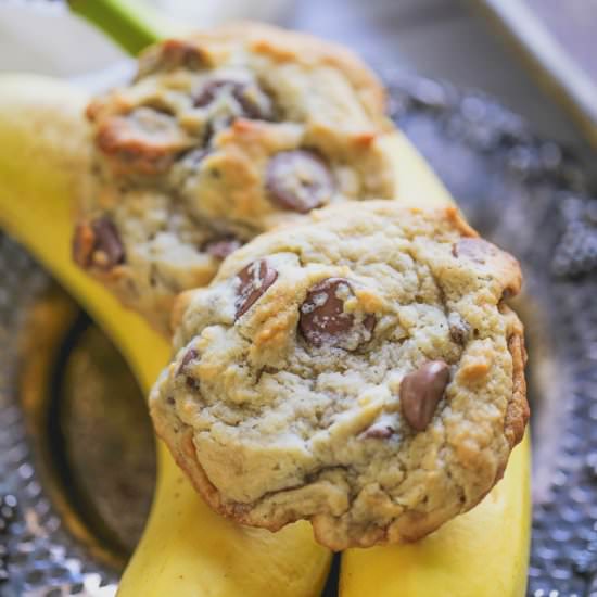 Banana Milk Chocolate Chip Cookies