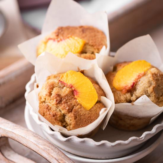 Easy Peach Muffins
