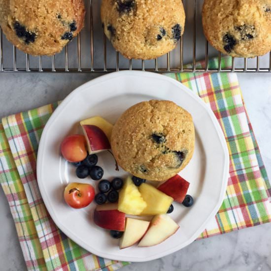 Blueberry-Cornmeal Muffins