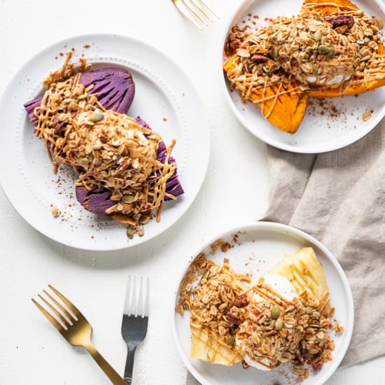 Dessert Stuffed Sweet Potatoes