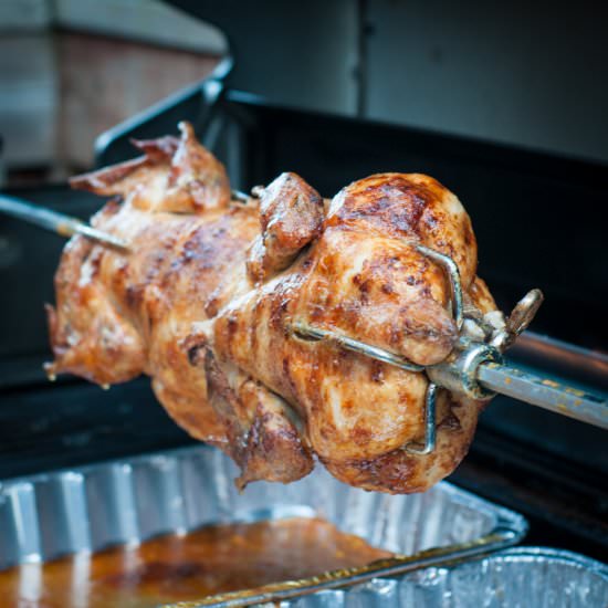 Portuguese style rotisserie chicken
