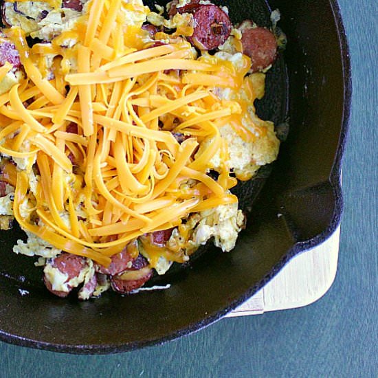 Scrambled Eggs with Smokies