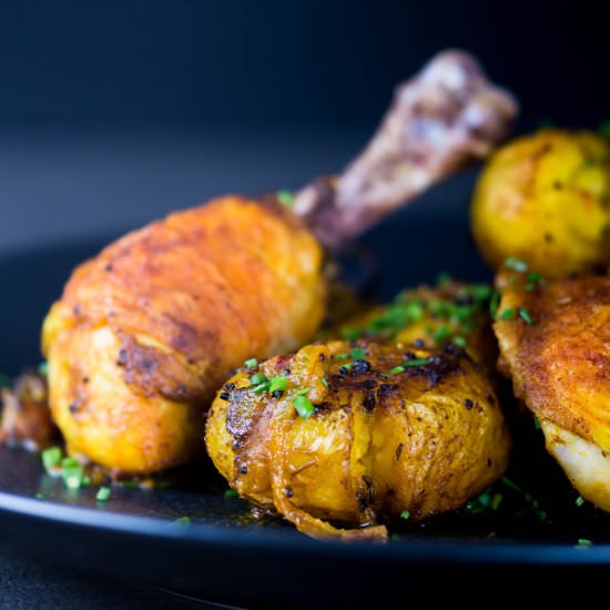 Bombay Potatoes With Chicken Legs