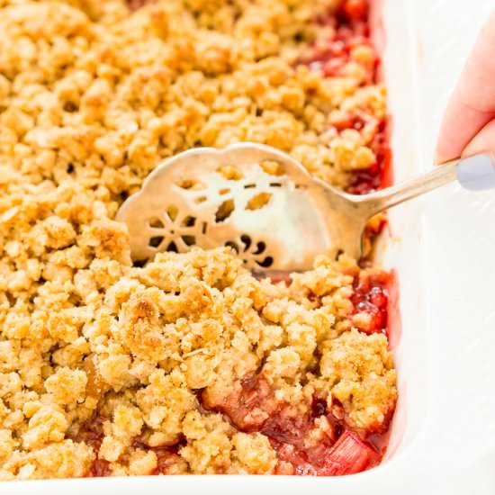 Strawberry Rhubarb Crisp.