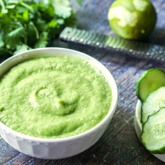 Cold Cucumber Soup with Avocado