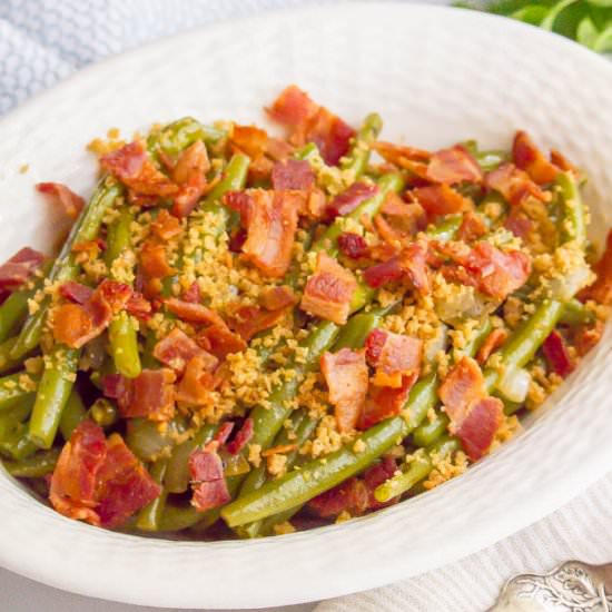 Southern green beans with bacon