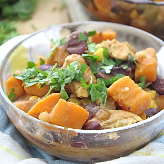 Chicken chili with sweet potatoes