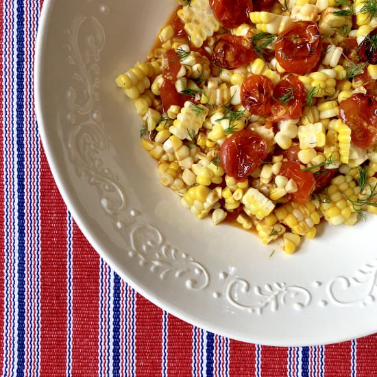 Roasted Cherry Tomato & Corn Salad