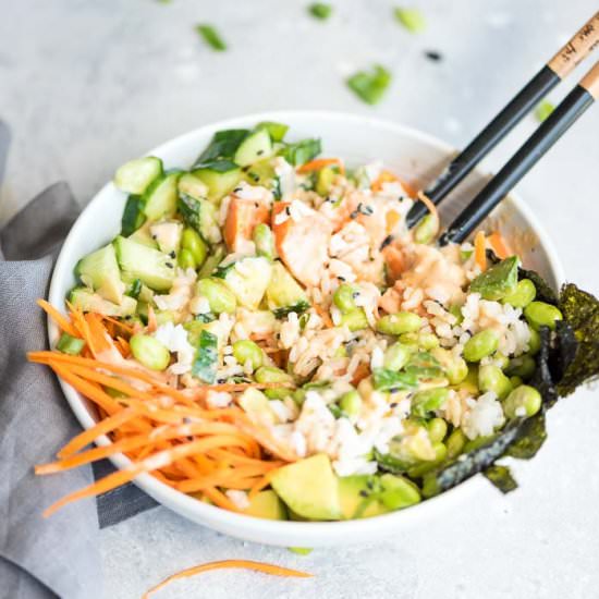 Sushi Bowls with Vegan Spicy Mayo