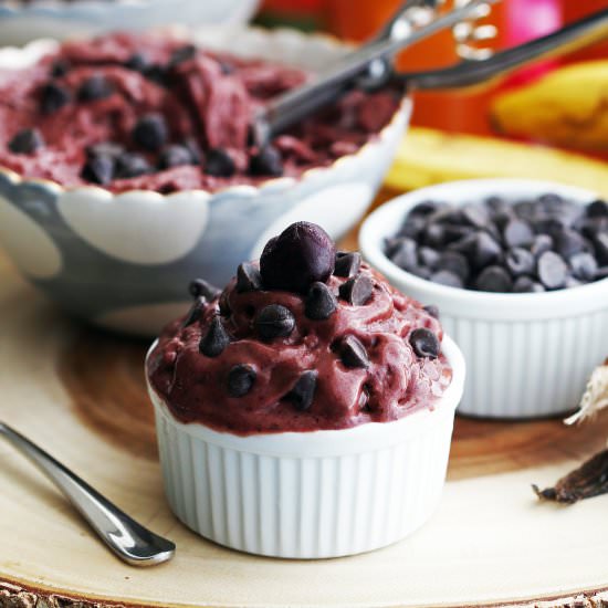 Chocolate Cherry Frozen Yogurt