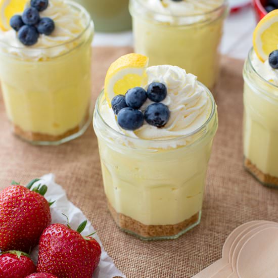 No-Bake Lemon Mousse Parfaits