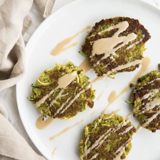 Split Pea & Zucchini Noodle Fritter