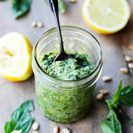 Lemon Basil Pesto Sauce