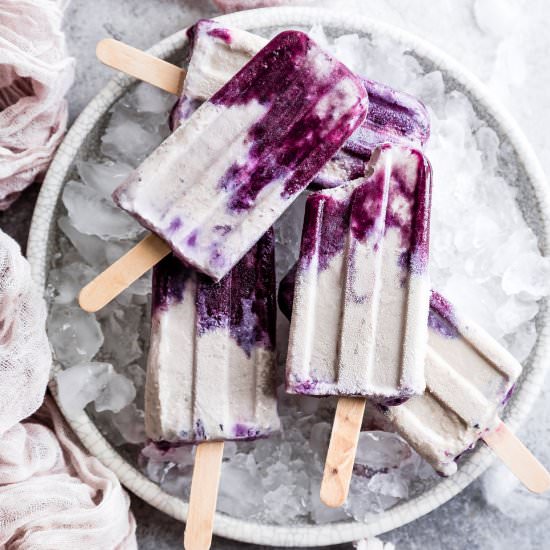 Blueberry London Fog Popsicles