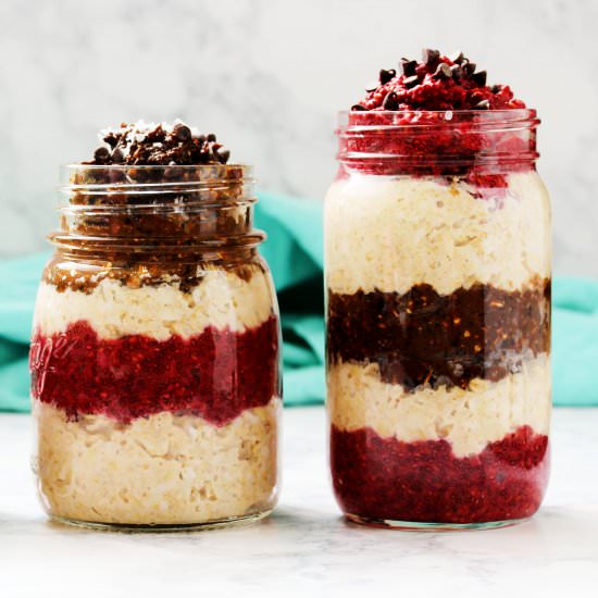 Chocolate Raspberry Overnight Oats
