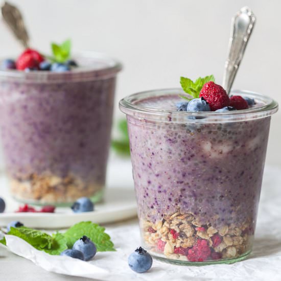 Blueberry Smoothie Chia Pudding