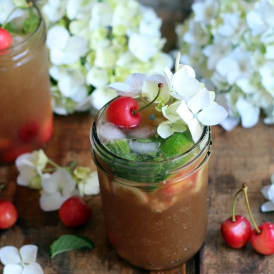 Balsamic Cherry Compote Mojito