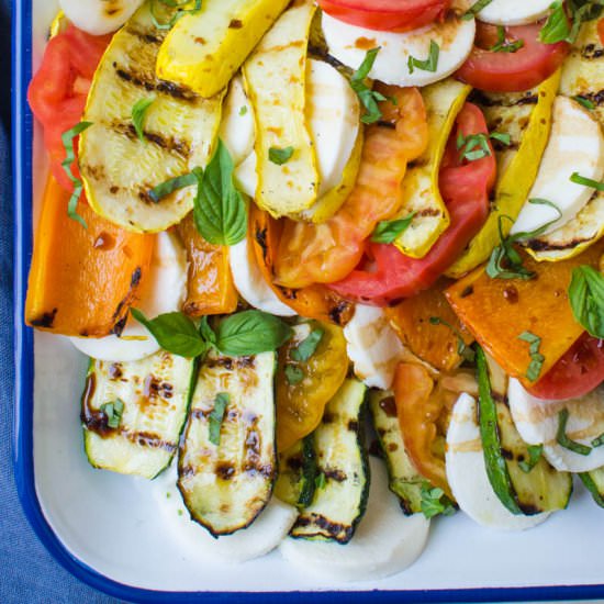 Grilled Vegetable Tomato Mozzarella
