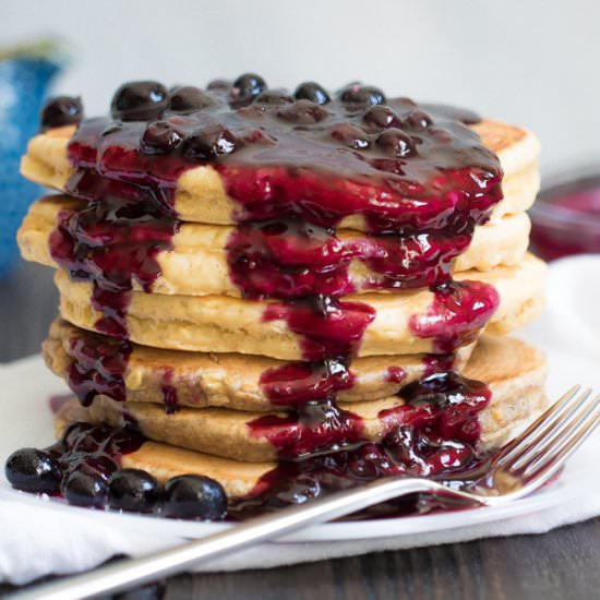 Almond Blueberry Pancakes