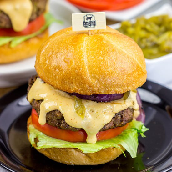 Hatch Green Chile Burgers