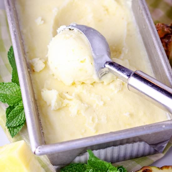 Pineapple Coconut Ice Cream