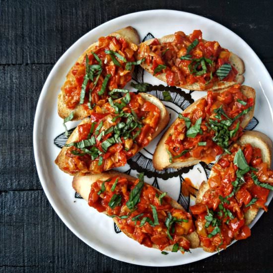 Piquillo & Artichoke Bruschetta