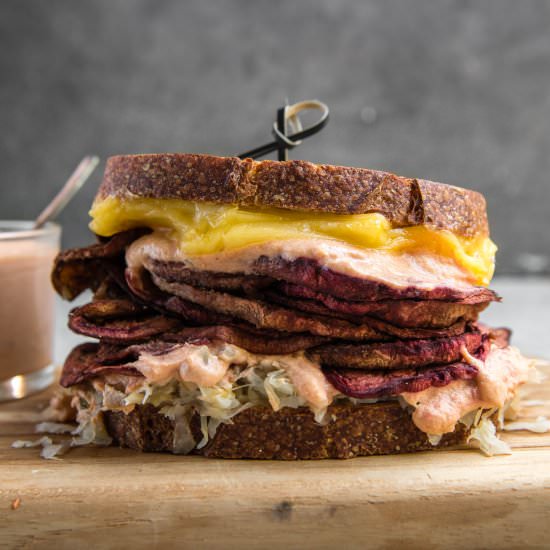 Vegan Eggplant Reuben