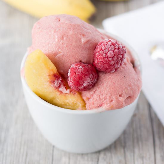 Raspberry Peach Nice Cream