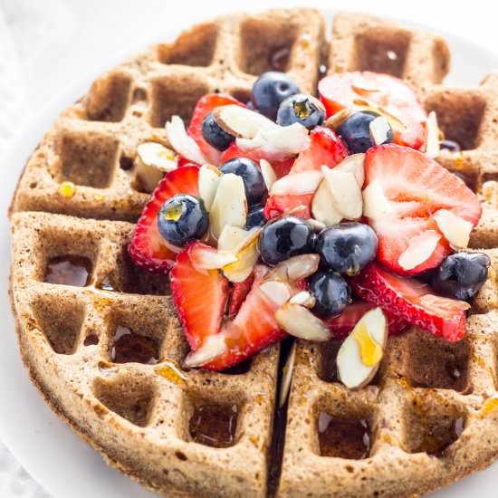vegan cinnamon rye waffles