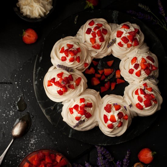Salted Honey Cream Meringue Wreath