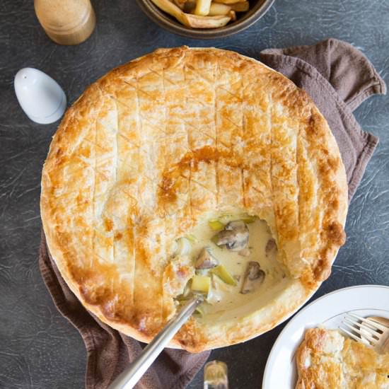 Chicken, Leek and Mushroom Pie