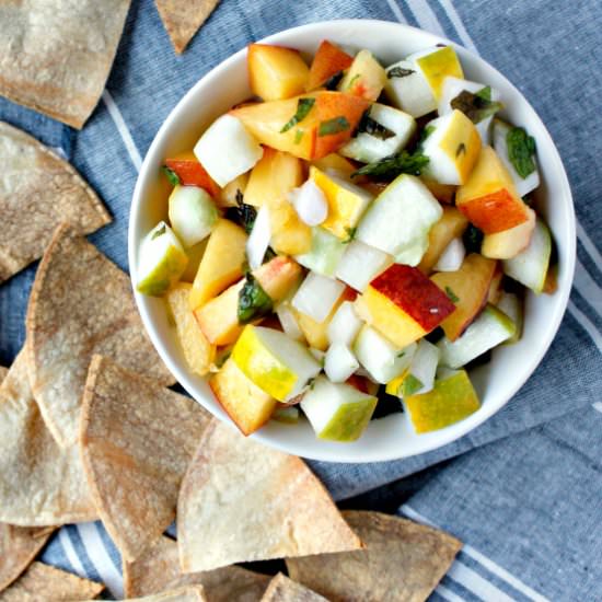Cucumber Peach Summer Salsa