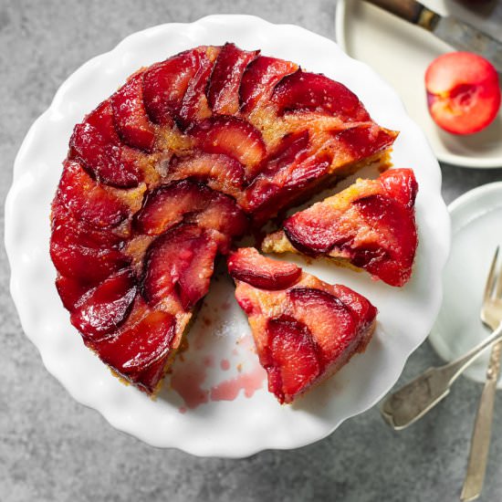 Upside-Down Plum Cake