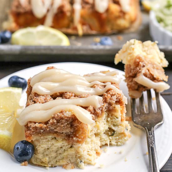 Paleo Lemon Zucchini Coffee Cake