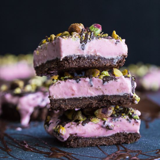 Frozen Strawberry Goat Cheese Bars