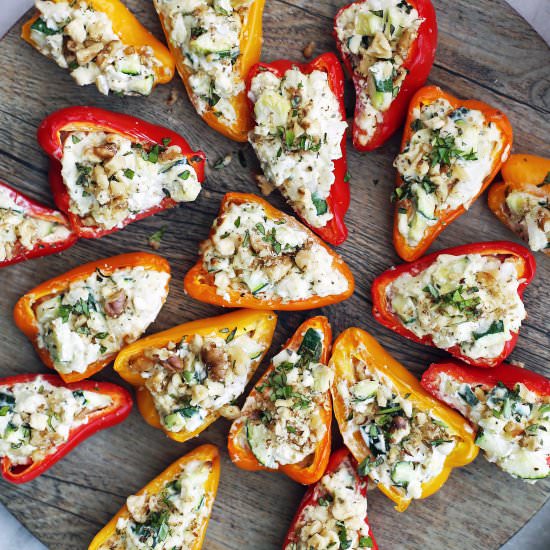 Zucchini Cheese Mini Stuffed Pepper