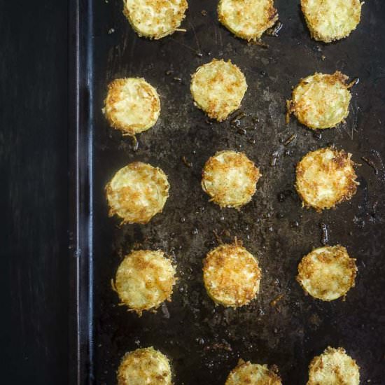 Parmesan Oven Fried Summer Squash