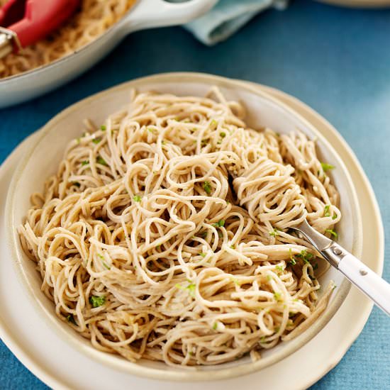 Miso Garlic Butter Soba Noodles