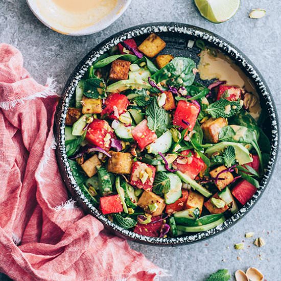 Watermelon Salad with Asian Twist