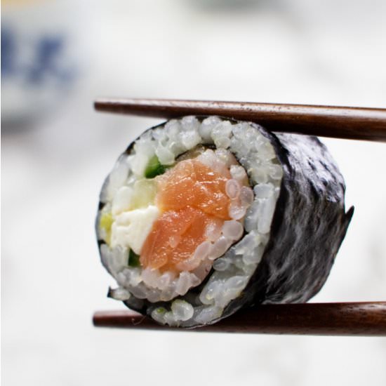 smoked salmon Philly rolls