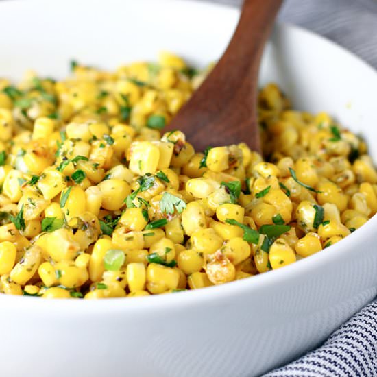 Grilled Pesto Corn