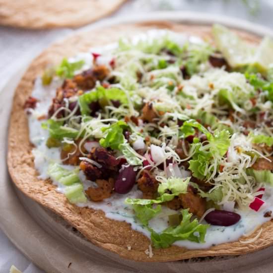 Tostadas with Chorizo and Beans