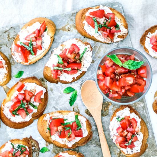 bruschetta with smoked fish spread