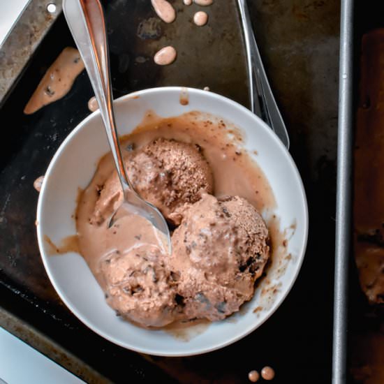 Salted Nutella Fudge Brownie Gelato