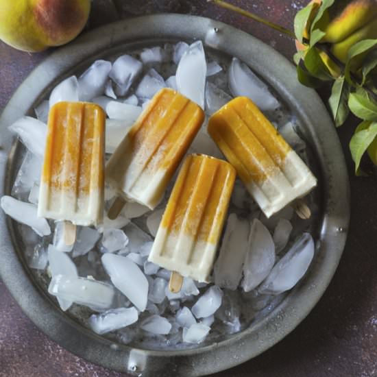 3 Ingredient Peach Popsicles