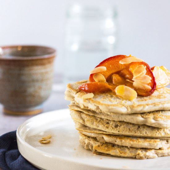 Buckwheat Pancakes Roasted Apricots