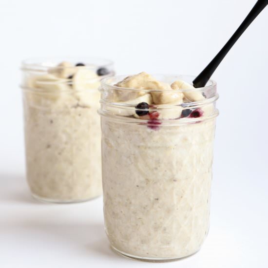 Banana Peanut Butter Overnight Oats